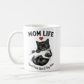 Cat Mum Coffee Mug | Mum Life Cute Kitten Funny 