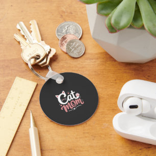 Cat Mum Cute Cat Lover Shirt – Funny Cat Mum Gift Key Ring