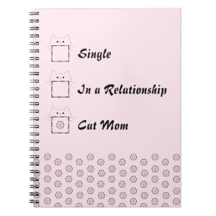 Cat Mum Cute Cat Paw Pink Notebook