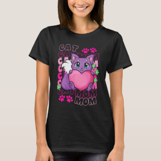 Cat Mum Cute Cat Paws Kitten   Purrfectly Adoption T-Shirt