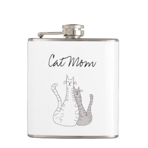 Cat Mum Cute Kitties Mother's Day Hip Flask
