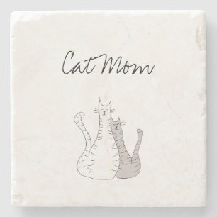 Cat Mum Cute Mother's Day  Stone Coaster