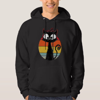 Cat Mum Cute Retro Vintage Cat Sunset Cats Hoodie