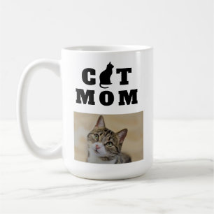 Cat Mum Cute Silhouette Photo Coffee Mug