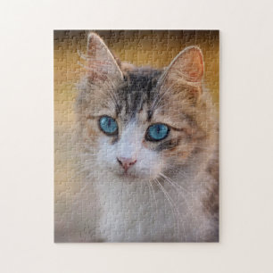 Cat Mum Dad Kitty Lover Custom Photo Personalised Jigsaw Puzzle