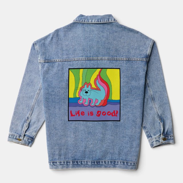 Cat Mum Denim Jacket (Back)