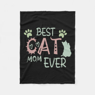 Cat Mum Ever Cute Meow First Mothers Day  Fleece Blanket