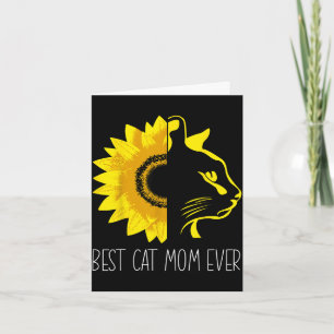 Cat mum ever sunflower - cat mum mother's day  card