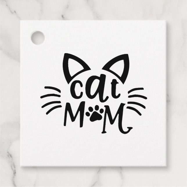Cat Mum            Favour Tags (Front)
