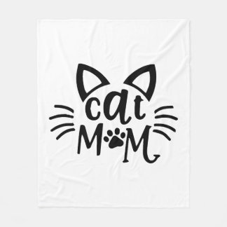 Cat Mum Fleece Blanket
