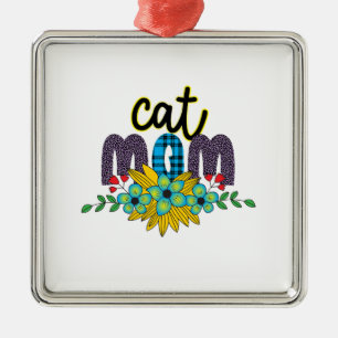 Cat Mum Flower Metal Tree Decoration