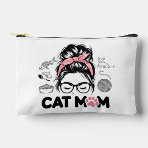 "Cat Mum" Funny Cute Cat Lover Women Accessory Pouch