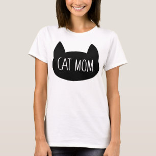 Cat mum funny silhouette T-Shirt