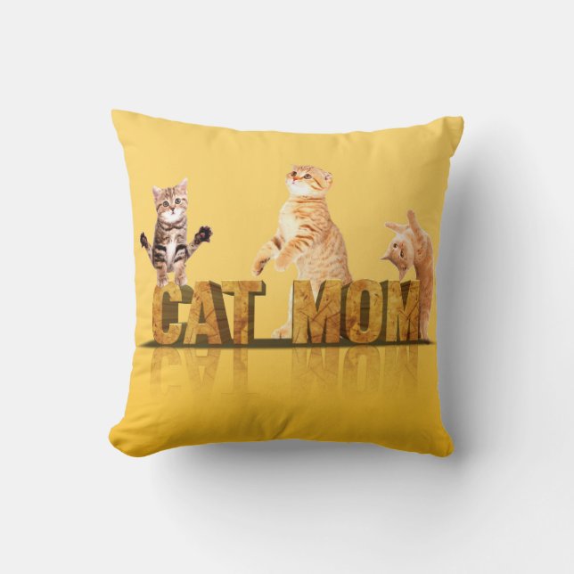 Cat Mum Gift | Cat mum shirt | Cat lover gift Cushion (Front)