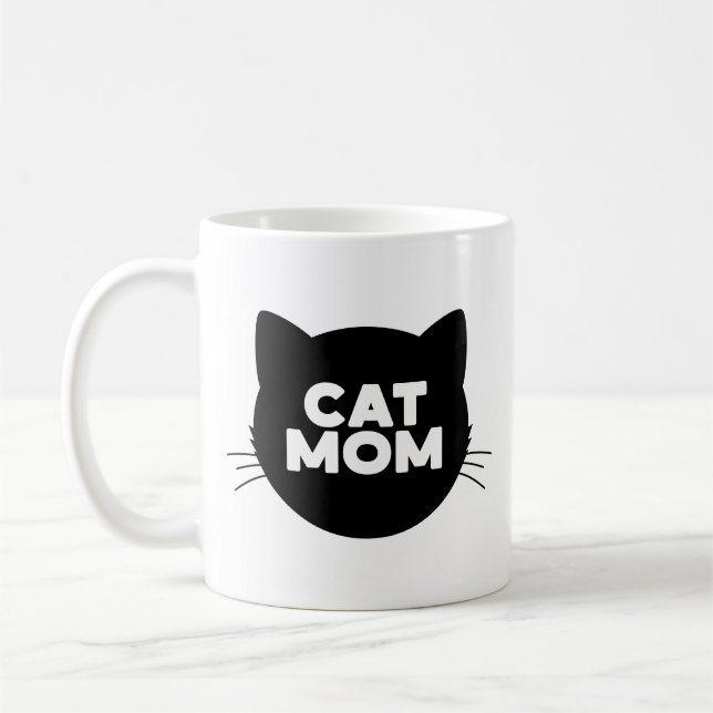 Cat Mum Gift for Cat Lover Coffee Mug (Left)