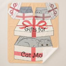 Cat Mum Gifts Sherpa Blanket