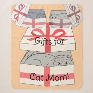 Cat Mum Gifts Sherpa Blanket