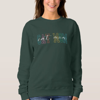 Cat Mum Graphic Trendy and Colourful Design lovers Sweatshirt