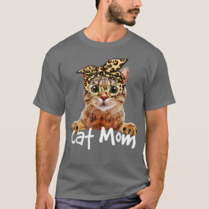 Cat Mum Happy Mothers Day For Cat Leopard Lovers F T-Shirt