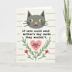 Cat Mum Illustration Mothers Day Card