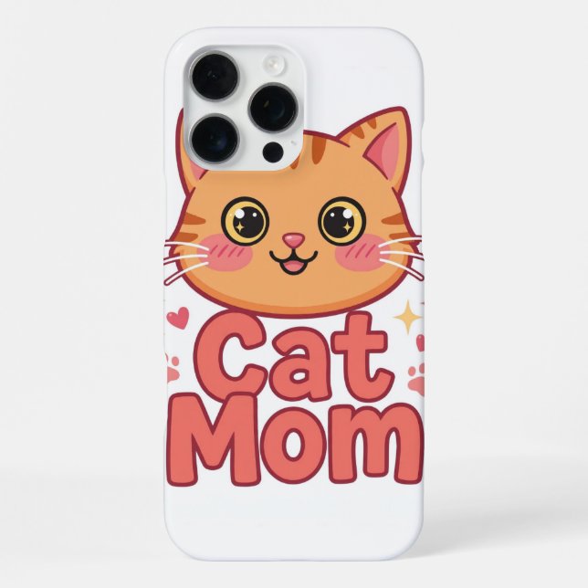 Cat Mum iPhone 16 Pro Max Case (Back)