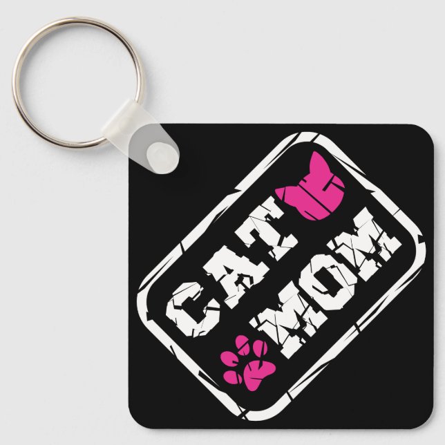 Cat Mum Key Ring (Front)