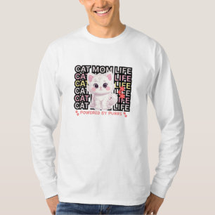 Cat Mum Life funny T-Shirt