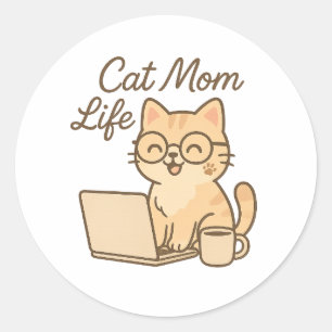 Cat Mum Life Sticker