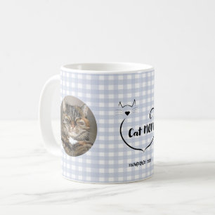 Cat Mum Love Shape and Simple Script Coffee Mug