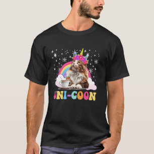 Cat Mum Maine Coon UNI-COON Funny Main Coon Mummy T-Shirt