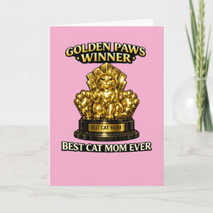 Cat Mum Mother’s Day Card – Golden Paws Winner Bes