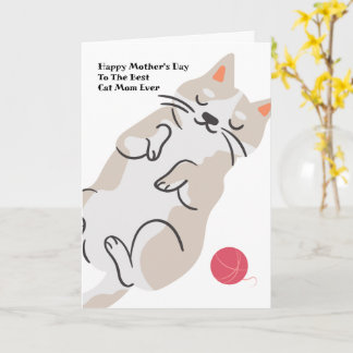 Cat Mum Mother's Day Card