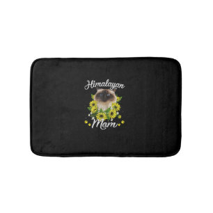 Cat Mum Mother's Day Gifts Sunflower Himalayan Mum Bath Mat