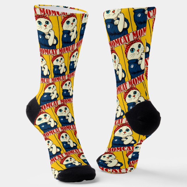 Cat Mum Mothers Day Socks (Angled)