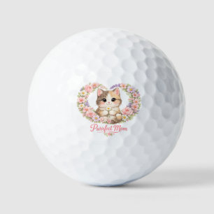Cat Mum Mother's Day T-Shirt Golf Balls