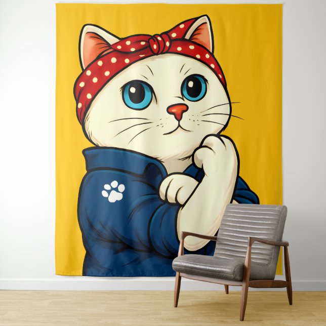 Cat Mum Mothers Day Tapestry (In Situ)