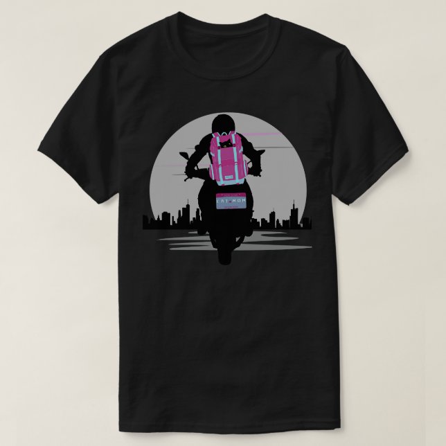 Cat mum motorcycle cat life T-Shirt (Design Front)