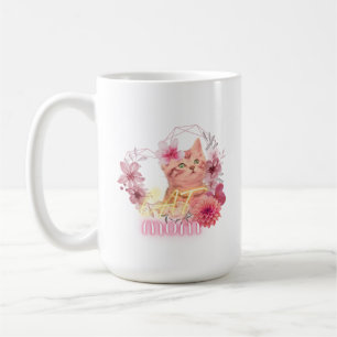 Cat Mum Mug – Cute Floral Kitten Coffee Cup 
