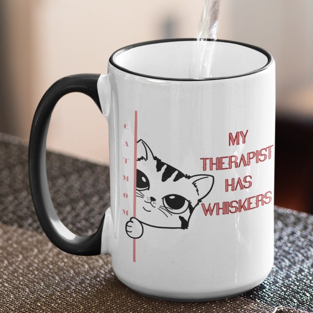 Cat Mum My therapist hahs whiskers  Mug (Creator Uploaded)