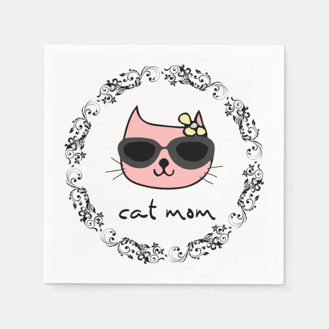 Cat Mum  Napkin (Front)