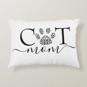 Cat Mum pawprint  Decorative Cushion