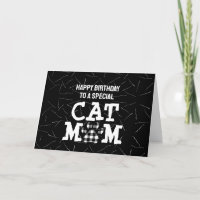 Cat Mum Pawprint with Cat Hair Birthday