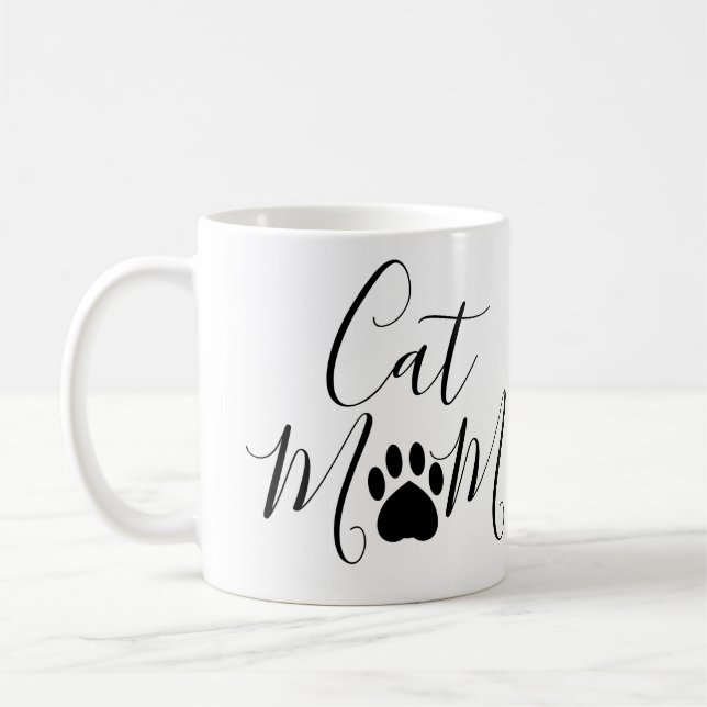 Cat Mum Personalised Photo Coffee Mug (Left)