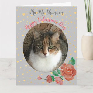 Cat Mum Personalised Valentine Surprise Card