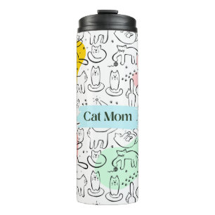 Cat Mum Pet Parent Cat Print Tumbler