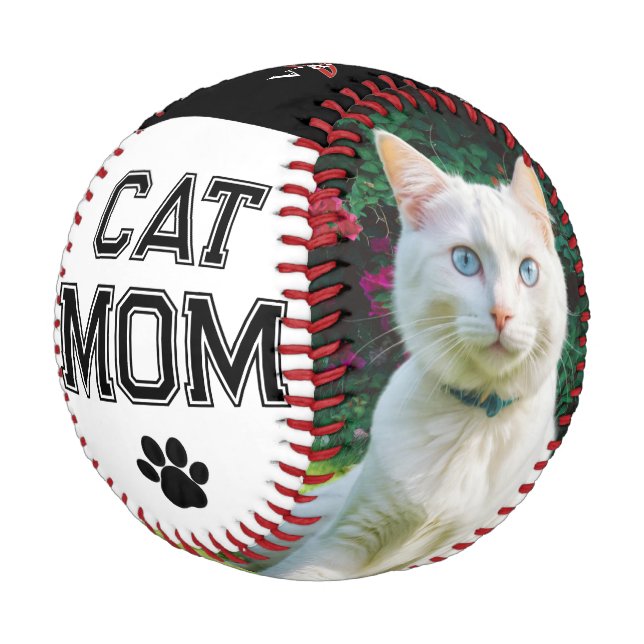 Cat Mum Pet Photos Cute Keepsake Baseball (Angled)