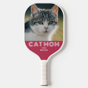 Cat Mum Photo Pickleball Paddle