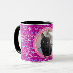 Cat Mum Photo Word Cloud Valentine  Mug