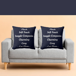 Cat Mum Plush Soft Charming Cosy Cute Funny Trendy Cushion