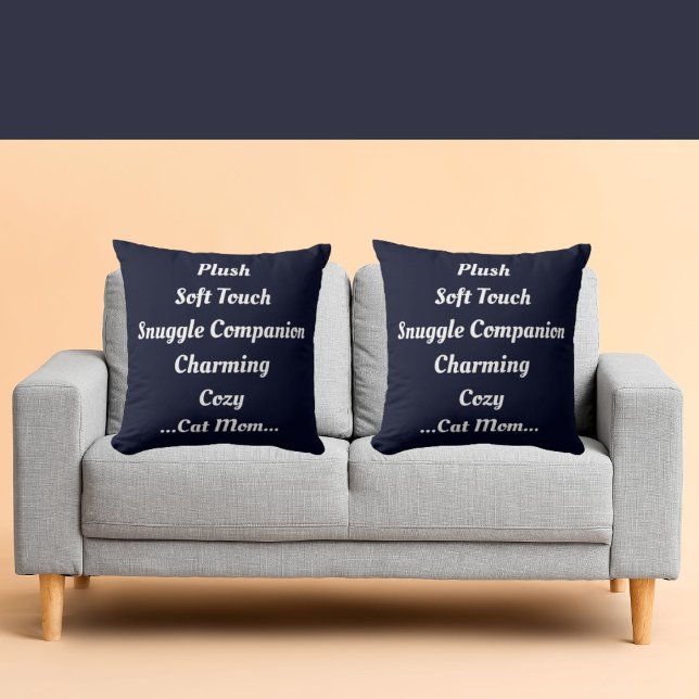 Cat Mum Plush Soft Charming Cosy Cute Funny Trendy Cushion (Creator Uploaded)